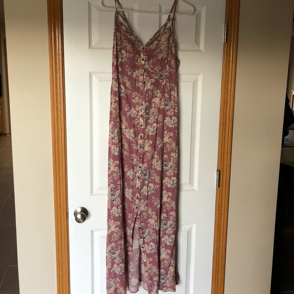 American Eagle Floral Button Down Maxi Dress